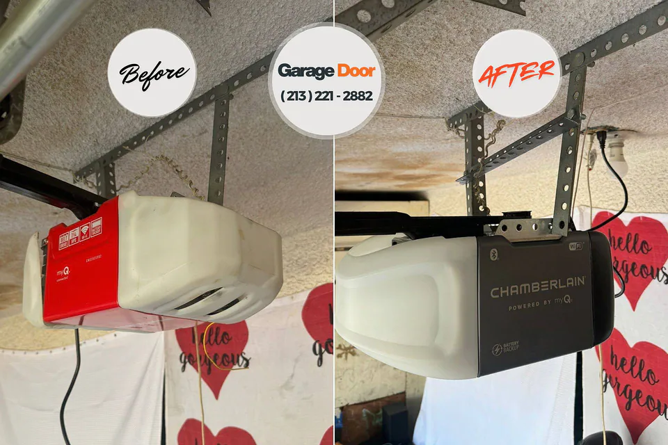 Before and after: garage door repair Hilton Head Island, SC